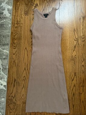 a new day Sleeveless Ribbed Maxi Dress - Taupe